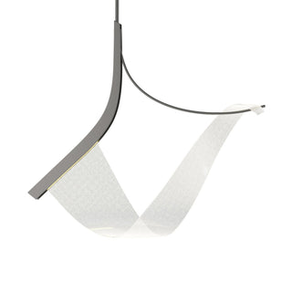 Buy natural-iron-and-white-shade Sling Pendant by Hubbardton Forge