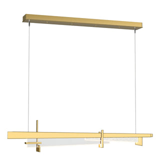 Buy modern-brass-with-clear-glass-zm-glass-and-clear-shade Tenon Pendant by Hubbardton Forge