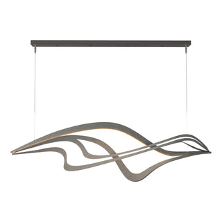 Buy natural-iron Crossing Waves Pendant by Hubbardton Forge