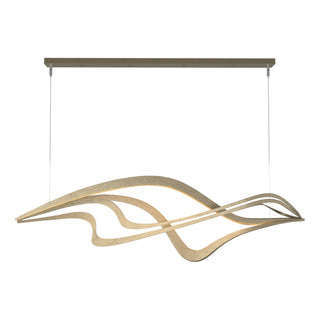Buy soft-gold Crossing Waves Pendant by Hubbardton Forge