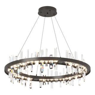 Buy oil-rubbed-bronze-and-clear-shade Solitude Pendant by Hubbardton Forge