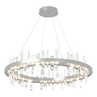 Buy vintage-platinum-and-clear-shade Solitude Pendant by Hubbardton Forge