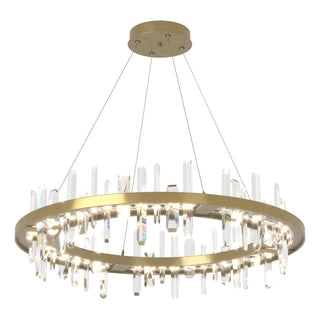 Buy modern-brass-and-clear-shade Solitude Pendant by Hubbardton Forge