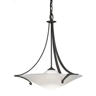 Buy natural-iron-with-opal-glass-gg-glass-and-white-shade Antasia Pendant by Hubbardton Forge