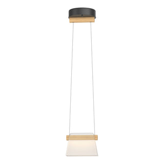 Buy black-with-clear-glass-with-frosted-diffuser-ye-glass-and-white-shade Cowbell Mini Pendant by Hubbardton Forge
