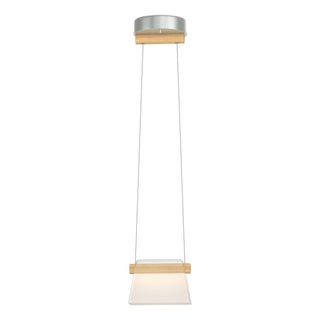 Buy vintage-platinum-with-clear-glass-with-frosted-diffuser-ye-glass-and-white-shade Cowbell Mini Pendant by Hubbardton Forge