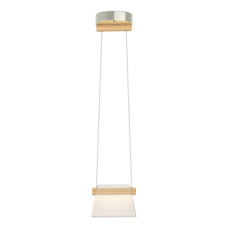 Buy sterling-with-clear-glass-with-frosted-diffuser-ye-glass-and-white-shade Cowbell Mini Pendant by Hubbardton Forge