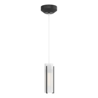 Buy black-with-opal-glass-gg-glass-and-white-shade Exos Glass Mini Pendant by Hubbardton Forge