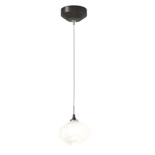 Buy oil-rubbed-bronze-with-frosted-glass-fd-glass-and-white-shade Ume Mini Pendant by Hubbardton Forge