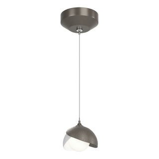 Buy dark-smoke-with-opal-glass-gg-glass Brooklyn Pendant by Hubbardton Forge