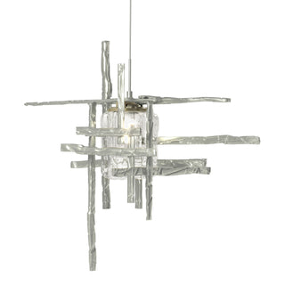 Buy vintage-platinum-with-seeded-clear-glass-ii-glass-and-clear-seedy-shade Tura Mini Pendant by Hubbardton Forge