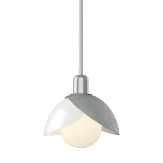 Buy vintage-platinum-with-white-art-glass-bb-glass Brooklyn Pendant by Hubbardton Forge