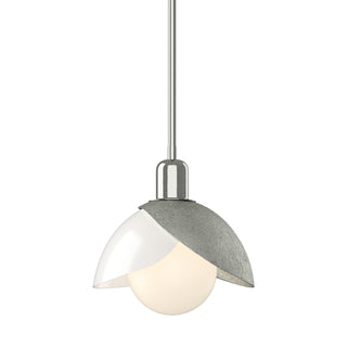 Buy sterling-with-white-art-glass-bb-glass Brooklyn Pendant by Hubbardton Forge