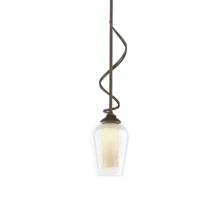Buy bronze-with-seeded-glass-with-opal-diffuser-zs-glass-and-clear-seedy-shade Flora Pendant by Hubbardton Forge