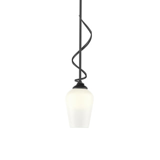 Buy black-with-opal-glass-gg-glass-and-white-shade Flora Mini Pendant by Hubbardton Forge