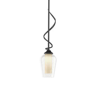 Buy black-with-seeded-glass-with-opal-diffuser-zs-glass-and-clear-seedy-shade Flora Pendant by Hubbardton Forge