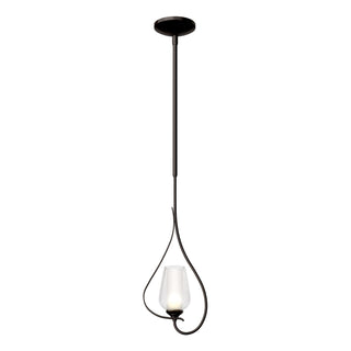 Buy oil-rubbed-bronze-with-seeded-glass-with-opal-diffuser-zs-glass-and-clear-seedy-shade Flora Pendant by Hubbardton Forge