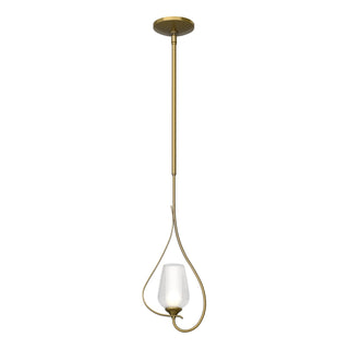 Buy modern-brass-with-seeded-glass-with-opal-diffuser-zs-glass-and-clear-seedy-shade Flora Pendant by Hubbardton Forge