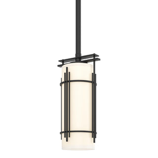 Buy black-with-opal-glass-gg-glass-and-white-shade Paralline Mini Pendant by Hubbardton Forge