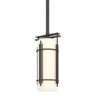 Buy natural-iron-with-opal-glass-gg-glass-and-white-shade Paralline Pendant by Hubbardton Forge