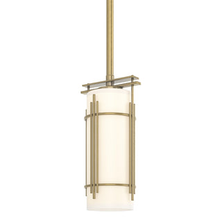 Buy modern-brass-with-opal-glass-gg-glass-and-white-shade Paralline Mini Pendant by Hubbardton Forge