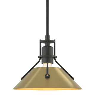Buy natural-iron-and-brass-gold-shade Henry Mini Pendant by Hubbardton Forge
