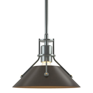 Buy vintage-platinum-and-amber-brown-shade Henry Mini Pendant by Hubbardton Forge