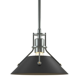 Buy vintage-platinum-and-black-shade Henry Mini Pendant by Hubbardton Forge