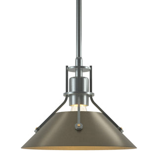 Buy vintage-platinum-and-green-shade Henry Mini Pendant by Hubbardton Forge