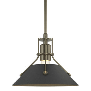 Buy soft-gold-and-black-shade Henry Mini Pendant by Hubbardton Forge