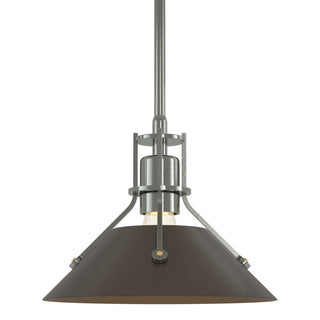 Buy sterling-and-amber-brown-shade Henry Mini Pendant by Hubbardton Forge