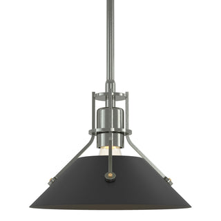 Buy sterling-and-black-shade Henry Mini Pendant by Hubbardton Forge
