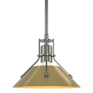 Buy sterling-and-brass-gold-shade Henry Mini Pendant by Hubbardton Forge