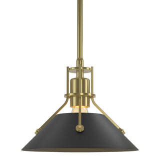 Buy modern-brass-and-black-shade Henry Mini Pendant by Hubbardton Forge