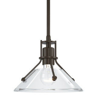 Buy bronze-with-clear-glass-zm-glass-and-clear-shade Henry Mini Pendant by Hubbardton Forge