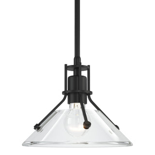Buy black-with-clear-glass-zm-glass-and-clear-shade Henry Mini Pendant by Hubbardton Forge