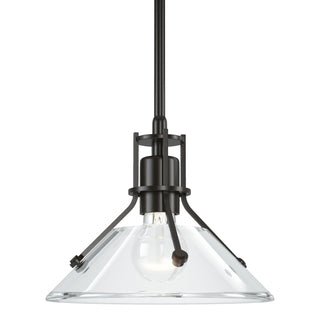 Buy oil-rubbed-bronze-with-clear-glass-zm-glass-and-clear-shade Henry Mini Pendant by Hubbardton Forge