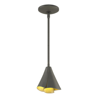Buy natural-iron-and-amber-brown-shade Mobius Mini Pendant by Hubbardton Forge