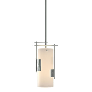 Buy vintage-platinum-with-opal-glass-gg-glass-and-white-shade Fullered Impressions Mini Pendant by Hubbardton Forge