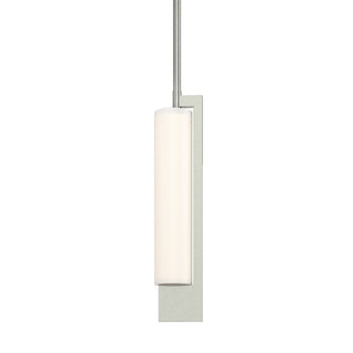 Buy sterling-with-opal-glass-gg-glass-and-white-shade Axis Mini Pendant by Hubbardton Forge