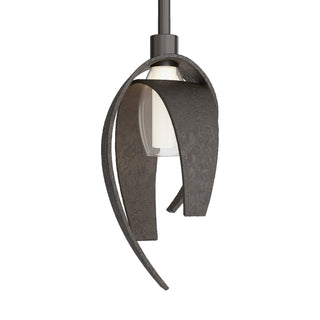 Buy oil-rubbed-bronze-and-amber-brown-shade Corona Pendant by Hubbardton Forge
