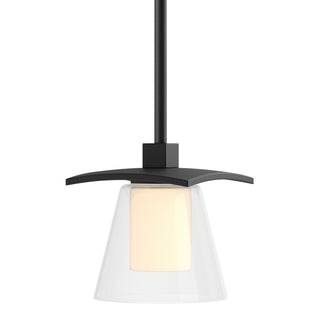 Buy black-with-clear-glass-with-opal-diffuser-zu-glass-and-clear-shade Wren Mini Pendant by Hubbardton Forge