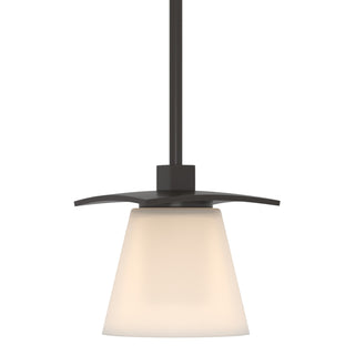 Buy oil-rubbed-bronze-with-opal-glass-gg-glass-and-white-shade Wren Pendant by Hubbardton Forge