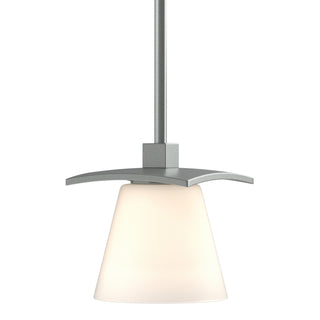 Buy vintage-platinum-with-opal-glass-gg-glass-and-white-shade Wren Mini Pendant by Hubbardton Forge