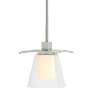 Buy sterling-with-clear-glass-with-opal-diffuser-zu-glass-and-clear-shade Wren Mini Pendant by Hubbardton Forge