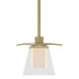 Modern Brass with Clear Glass with Opal Diffuser (ZU) Glass and Clear Shade