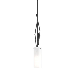 Buy black-with-opal-glass-gg-glass-and-white-shade Brindille Mini Pendant by Hubbardton Forge