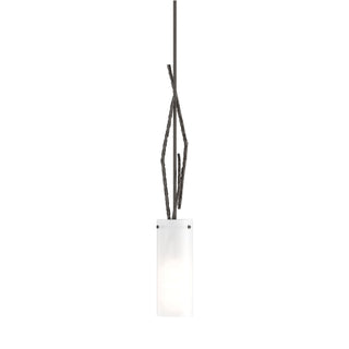 Buy oil-rubbed-bronze-with-opal-glass-gg-glass-and-white-shade Brindille Mini Pendant by Hubbardton Forge