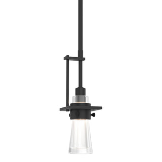 Buy black-with-clear-glass-zm-glass-and-clear-shade Erlenmeyer Mini Pendant by Hubbardton Forge