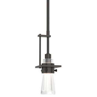 Buy oil-rubbed-bronze-with-clear-glass-zm-glass-and-clear-shade Erlenmeyer Mini Pendant by Hubbardton Forge